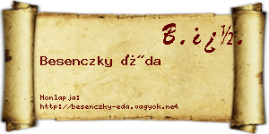 Besenczky Éda névjegykártya